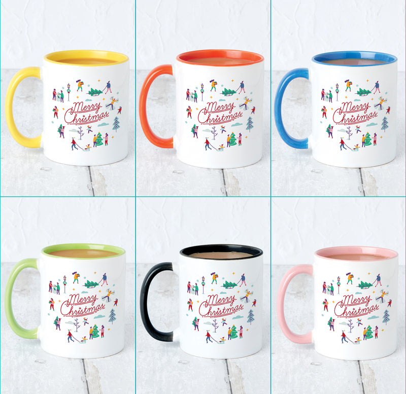 Merry Christmas' Retro Mug