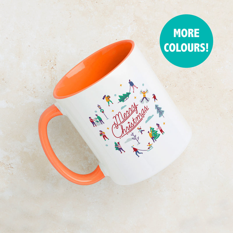 Merry Christmas' Retro Mug