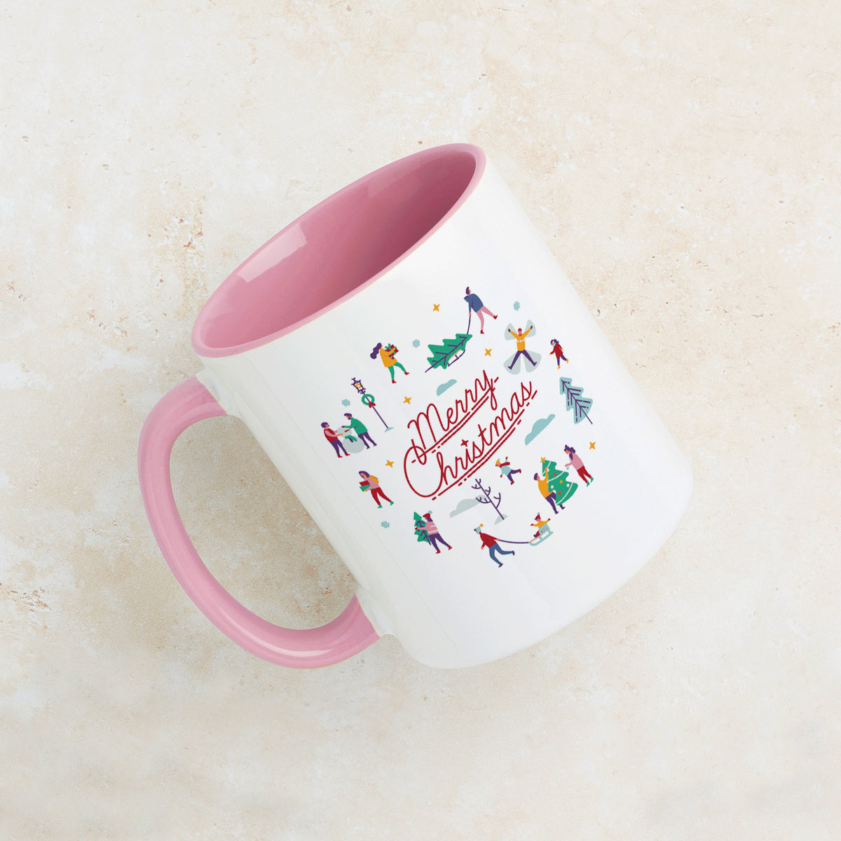 Merry Christmas' Retro Mug