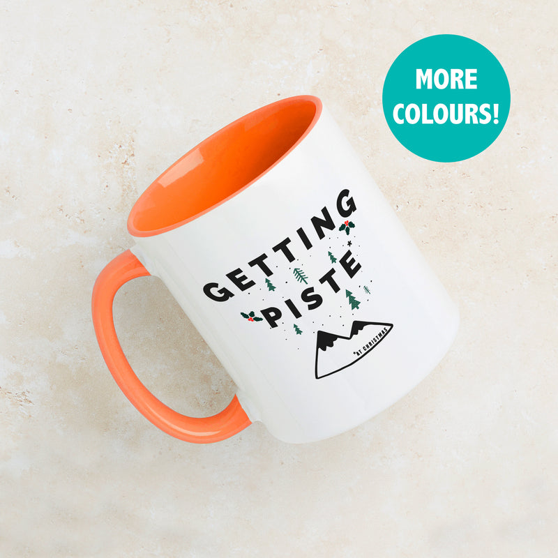 'Getting Piste' At Christmas Mug