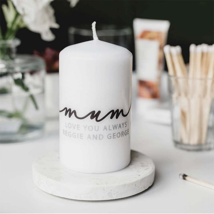 Personalised Mum Thank You Candle