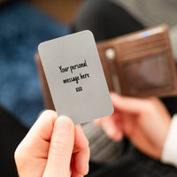 First Father's Day Personalised Message Wallet Keepsake