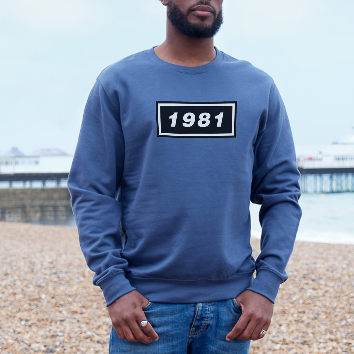 Personalised Birth Year Britpop Band Mens Sweatshirt