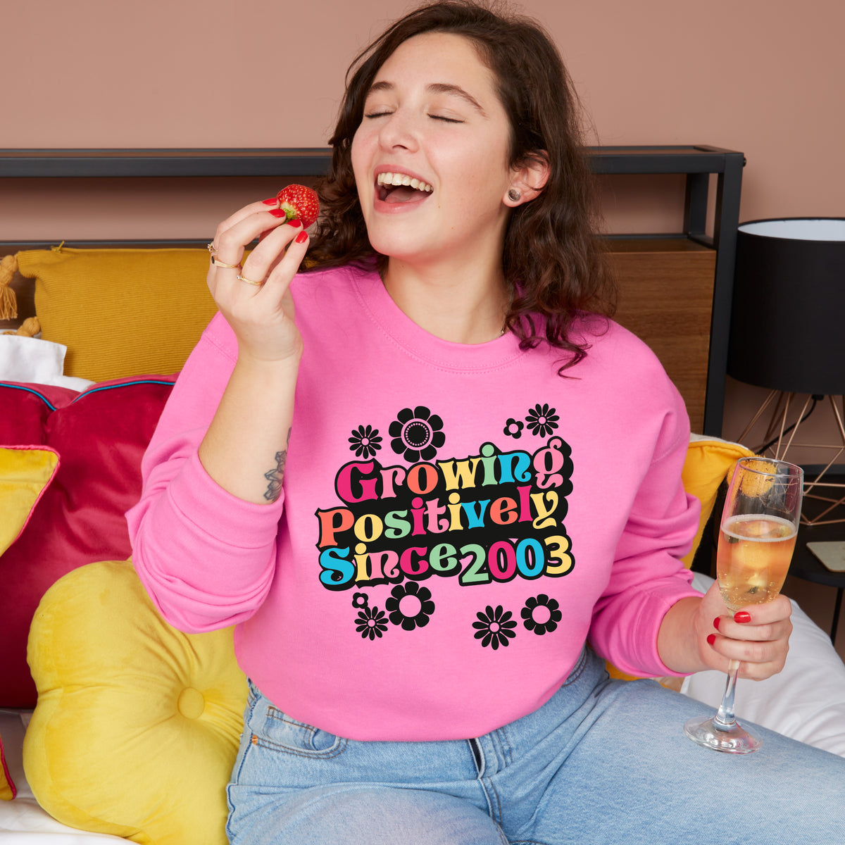 Growing Positively Since 2003 21st Birthday Sweatshirt