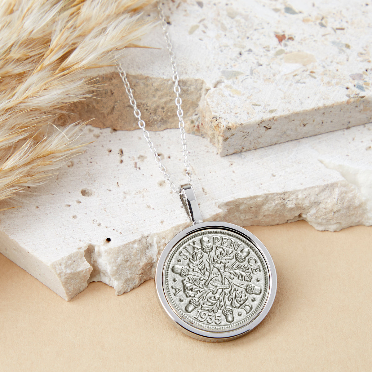 90th Birthday 1935 Sixpence Coin Necklace