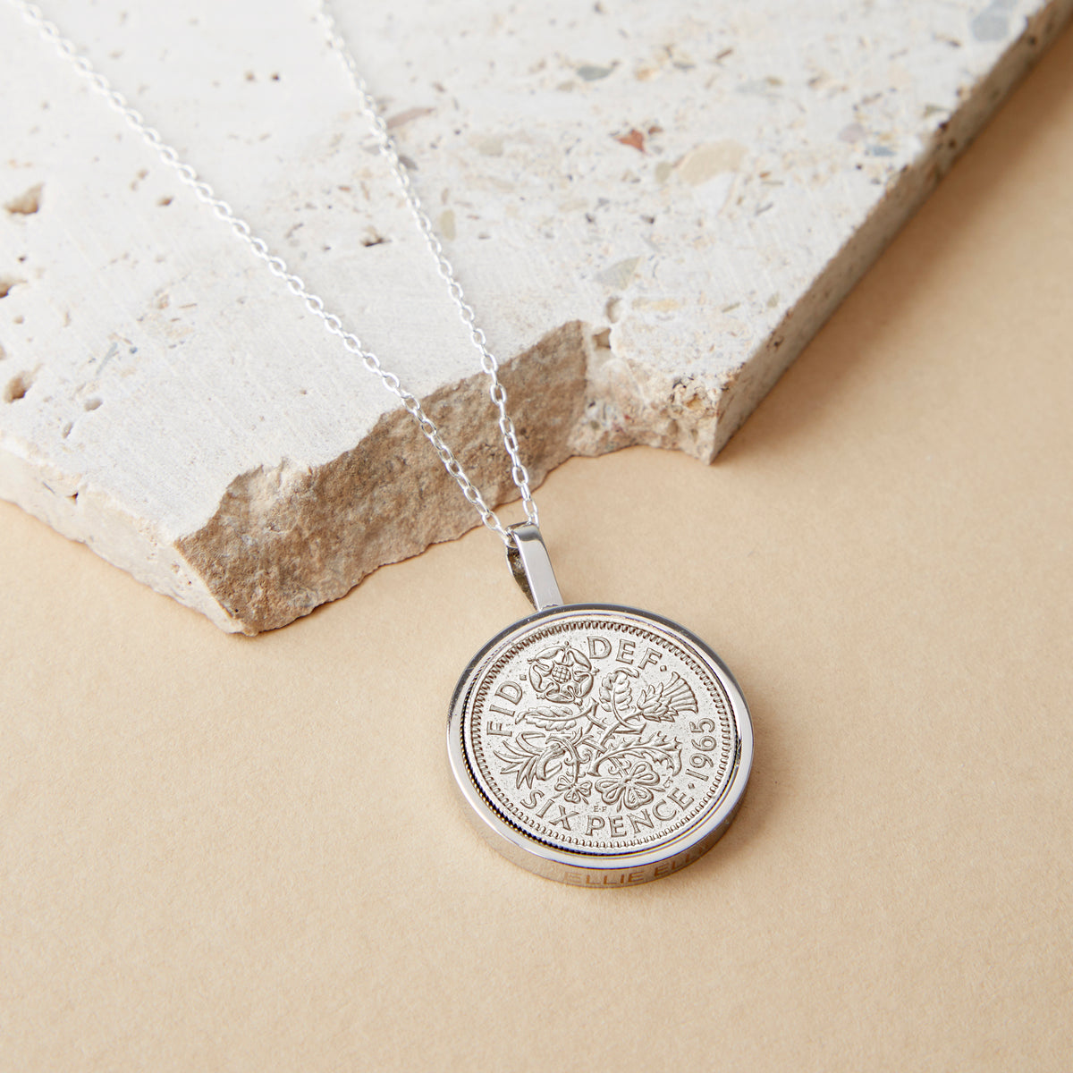 Sixpence 1965 60th Birthday Coin Necklace