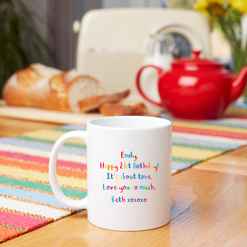 Smiley Face Birthday Celebration Mug