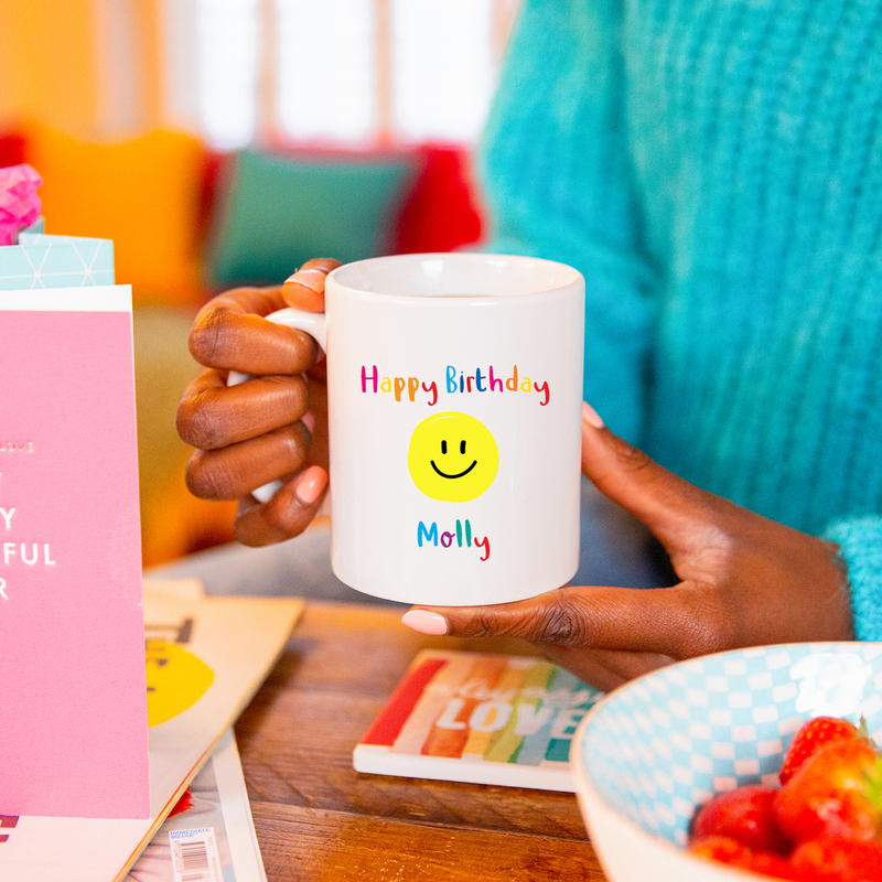 Smiley Face Birthday Celebration Mug