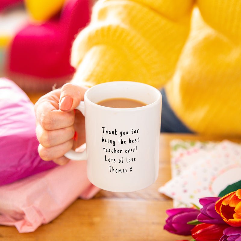 Putting The Tea In Teacher' Mug