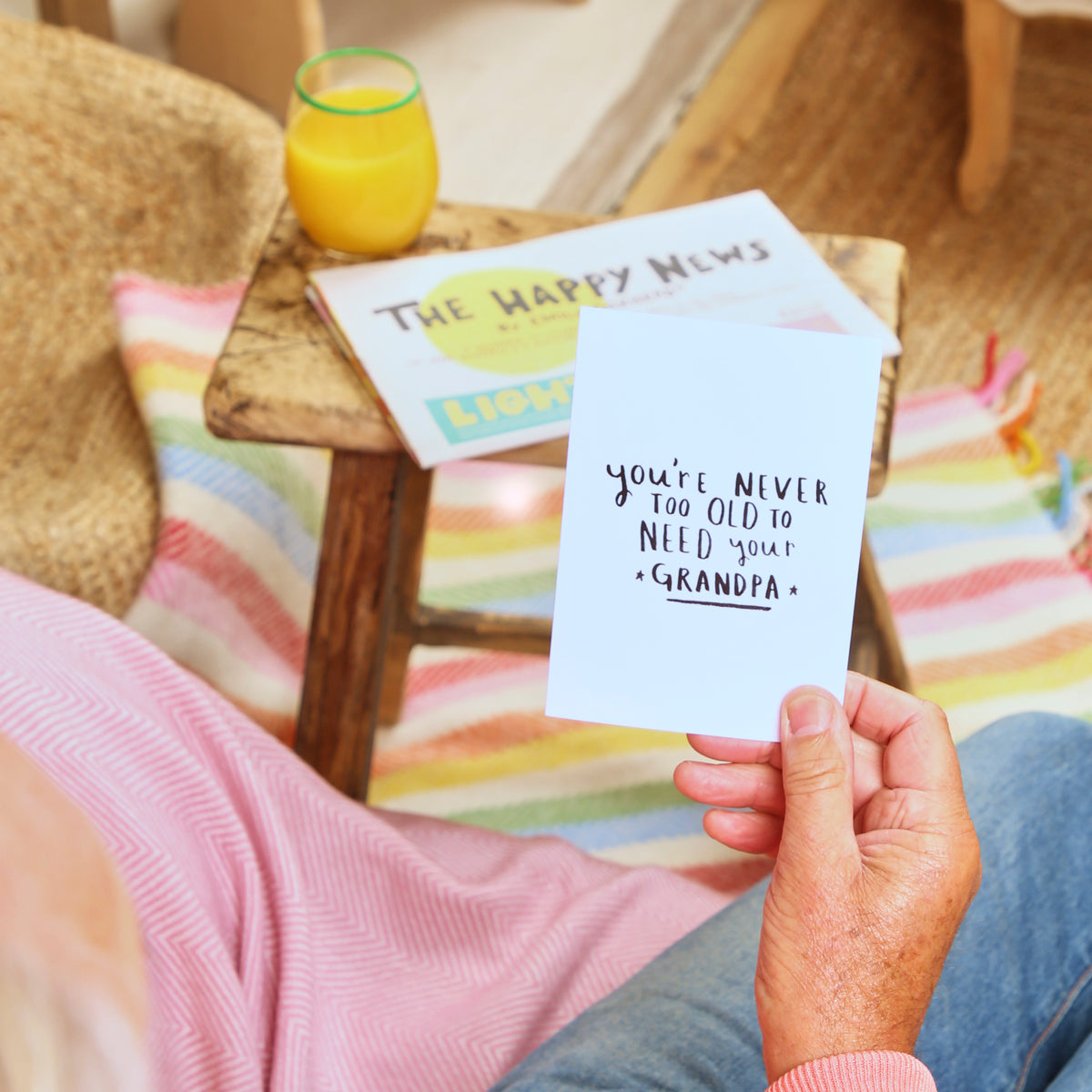 Never Too Old To Need Your Grandpa' Greeting Card