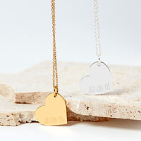 Personalised Special Date Gold Plated Heart Necklace