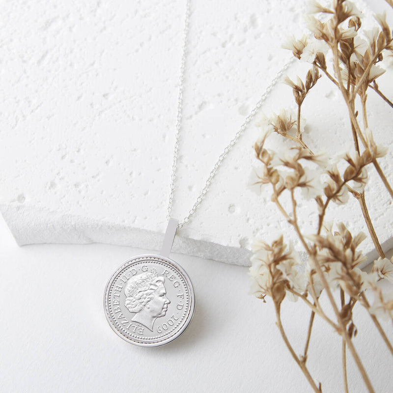 16th Birthday 2009 Five Pence 5p Coin Necklace Pendant