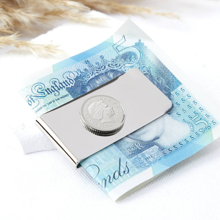 21st Birthday 2003 Or 2004 Five Pence Coin Money Clip