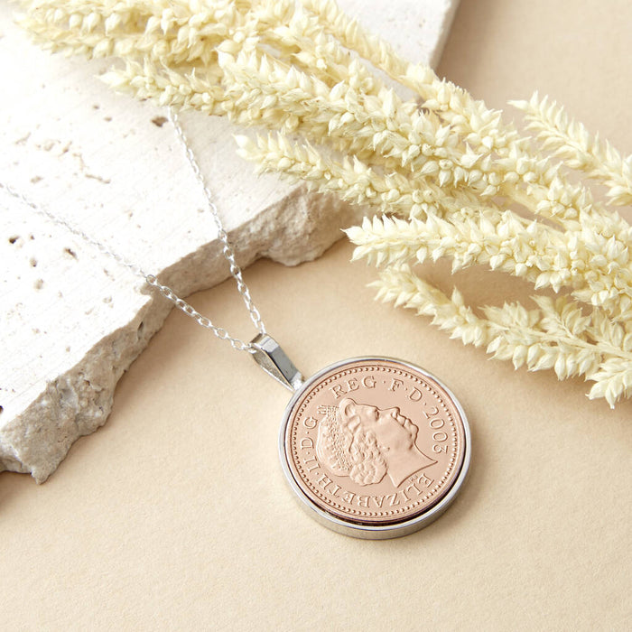 21st Birthday 2003 Penny Coin Pendant Necklace