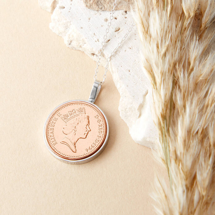 30th Birthday 1994 Penny Coin Pendant Necklace