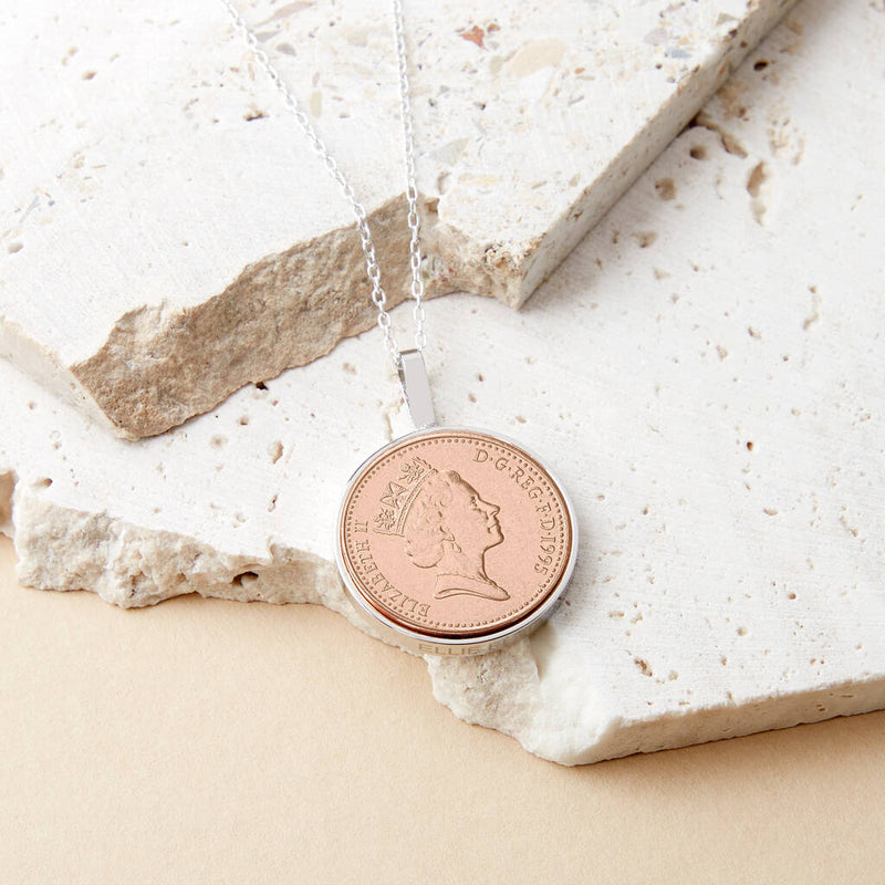 30th Birthday 1995 Penny Coin Pendant Necklace