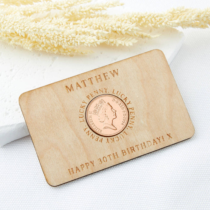 30th Birthday 1994 Penny Personalised Wallet Card