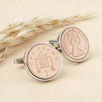 40th Birthday 1984 Penny Coin Cufflinks