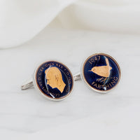 Farthing Enamel Coin Cufflinks