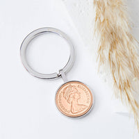 50th Birthday 1974 Penny Keyring