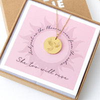 Always I Rise Phoenix Stainless Steel Gold Necklace