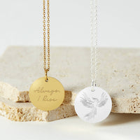 Always I Rise Phoenix Stainless Steel Silver Necklace