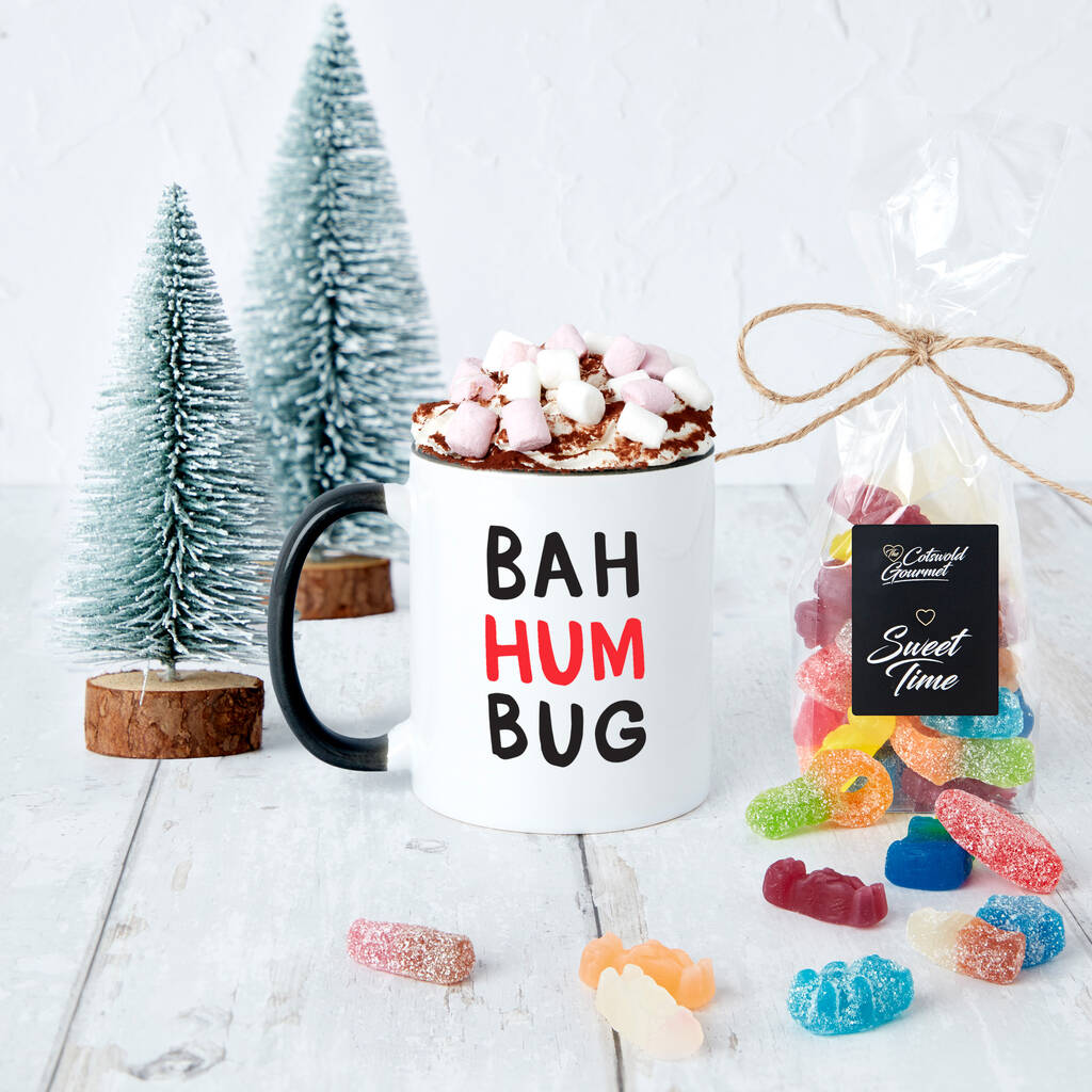 'Bah Humbug' Christmas mug and Sweet Set