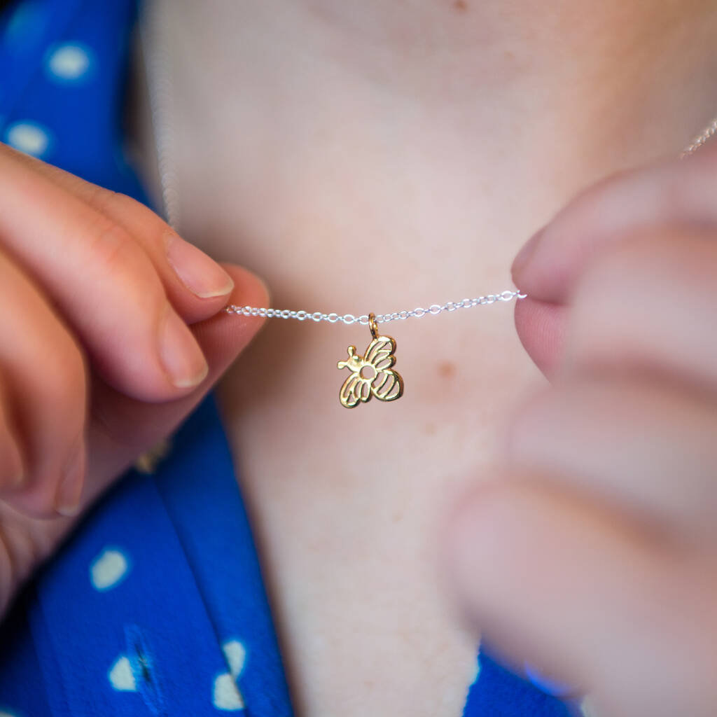 Bee Autiful Mum Sterling Silver And Gold Bee Mother's Day Necklace