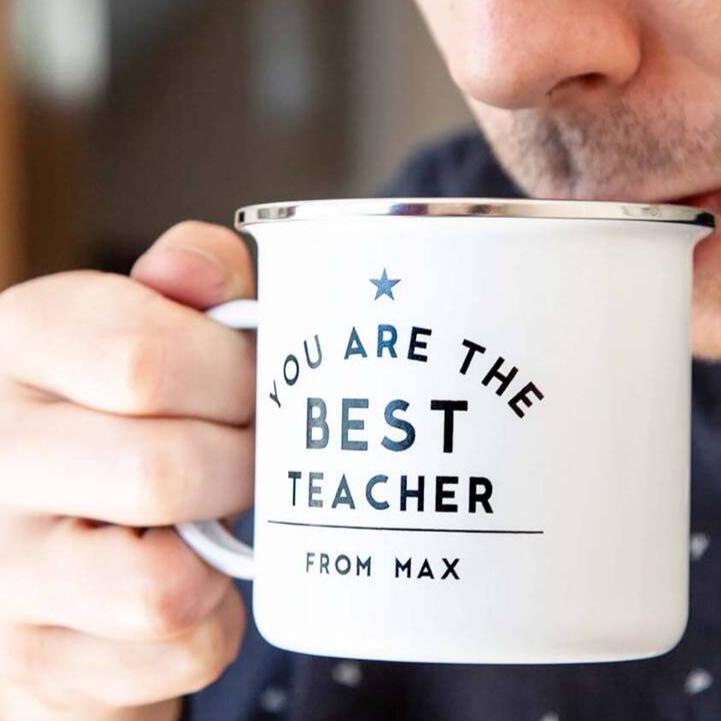 Best Teacher Personalised Enamel Mug