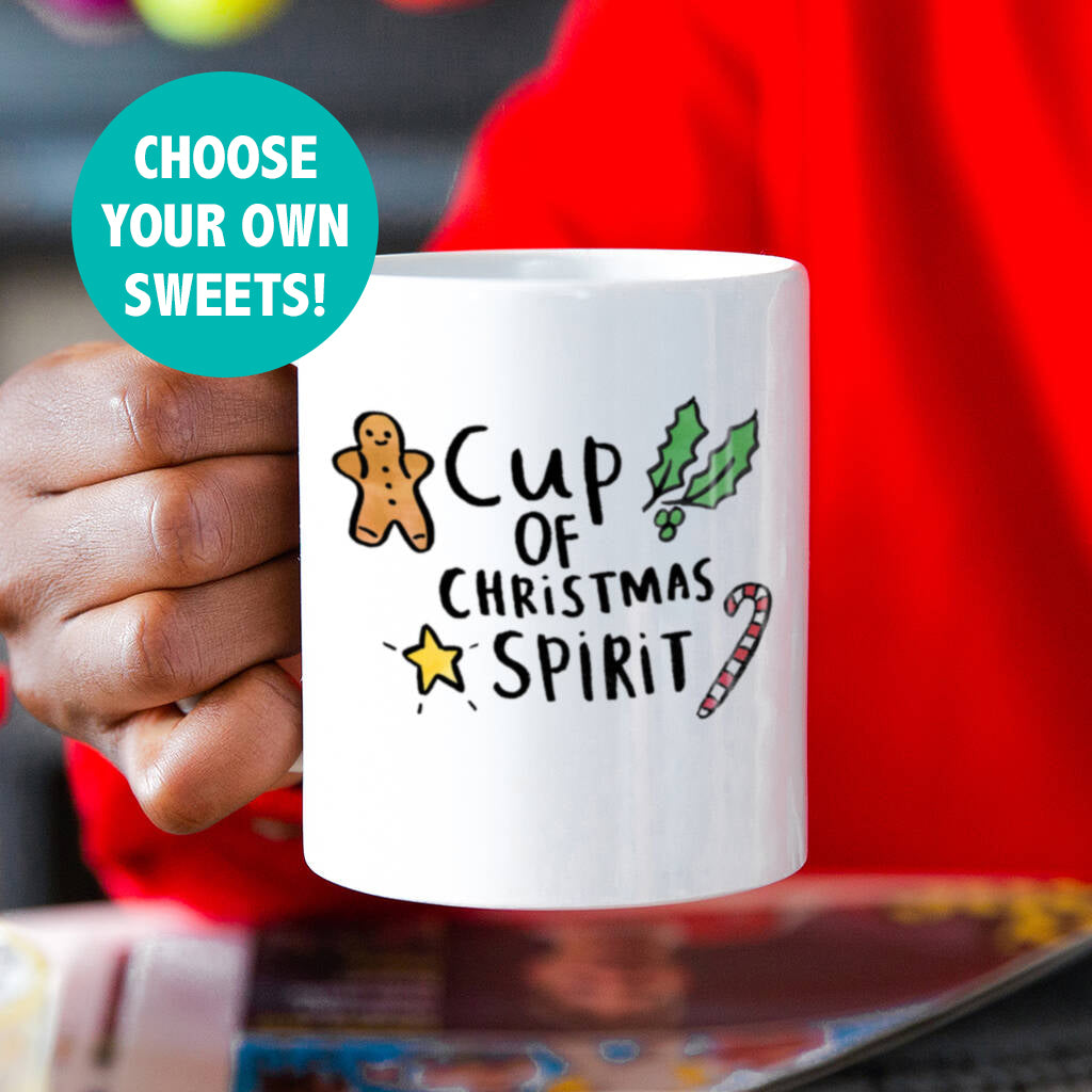 'Cup Of Christmas Spirit' Mug and Sweet Set