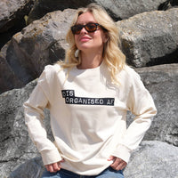 'Disorganised AF' Embossed Label Font Sweatshirt