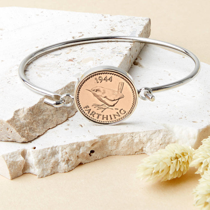 80th Birthday 1944 Farthing Bangle Bracelet