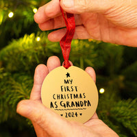 First Christmas As Grandad Christmas Decoration Bauble