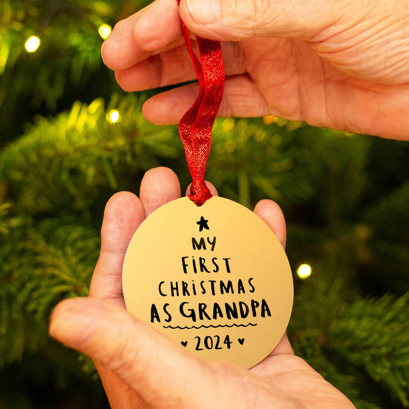 First Christmas As Grandpa' Christmas Decoration