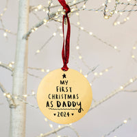 First Christmas As Daddy' Christmas Decoration