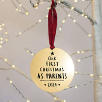 First Christmas As Parents Christmas Decoration