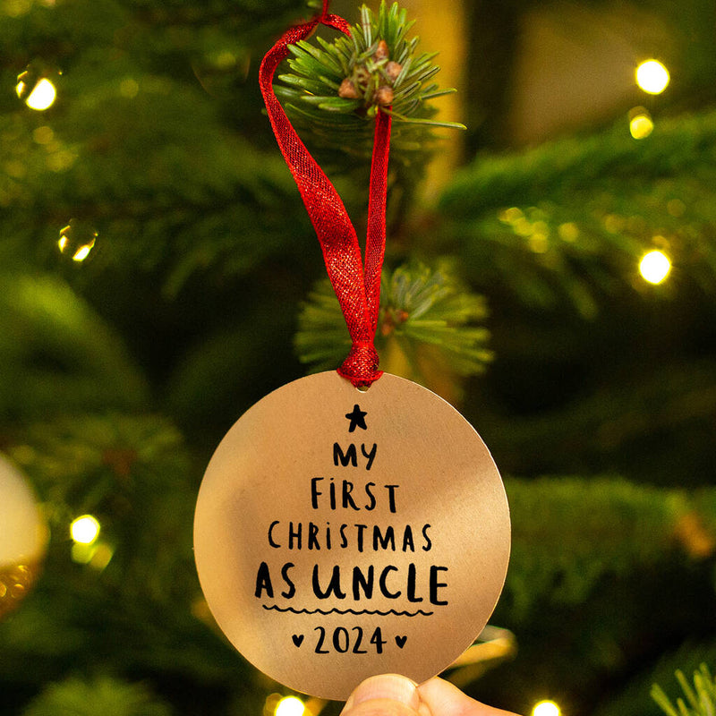 Uncle Christmas Tree Decoration 'First Christmas As Uncle'