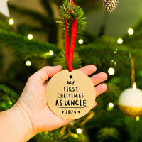 Uncle Christmas Tree Decoration 'First Christmas As Uncle'