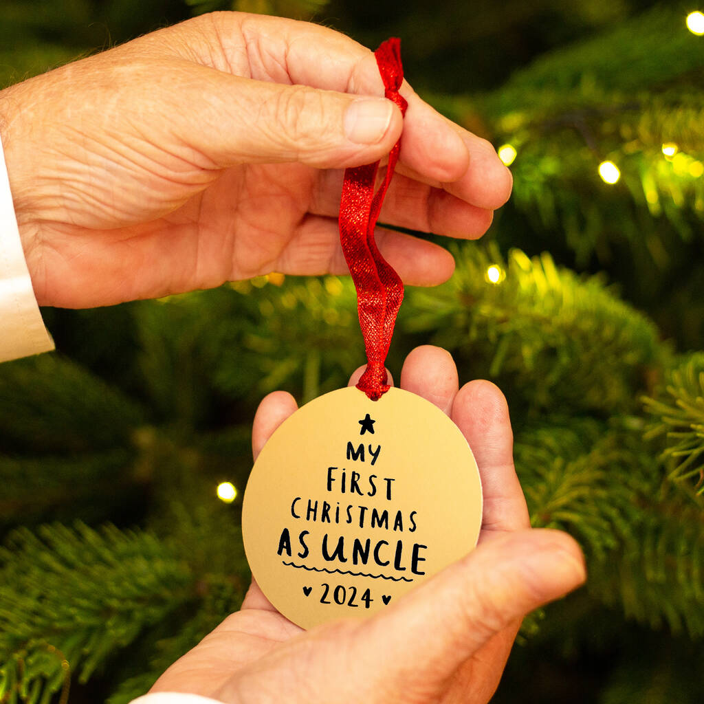 Uncle Christmas Tree Decoration 'First Christmas As Uncle'