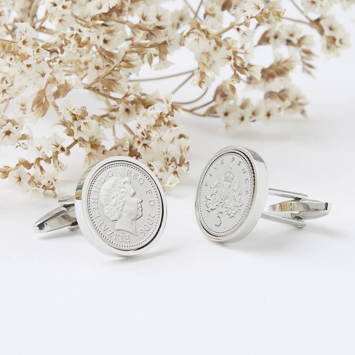 Five Pence 18th 2006 Birthday Coin Cufflinks