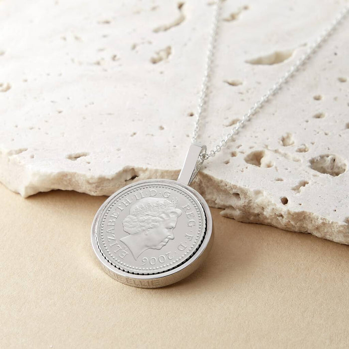 Five Pence 5p Coin Birthday Necklace 1969 To 2009