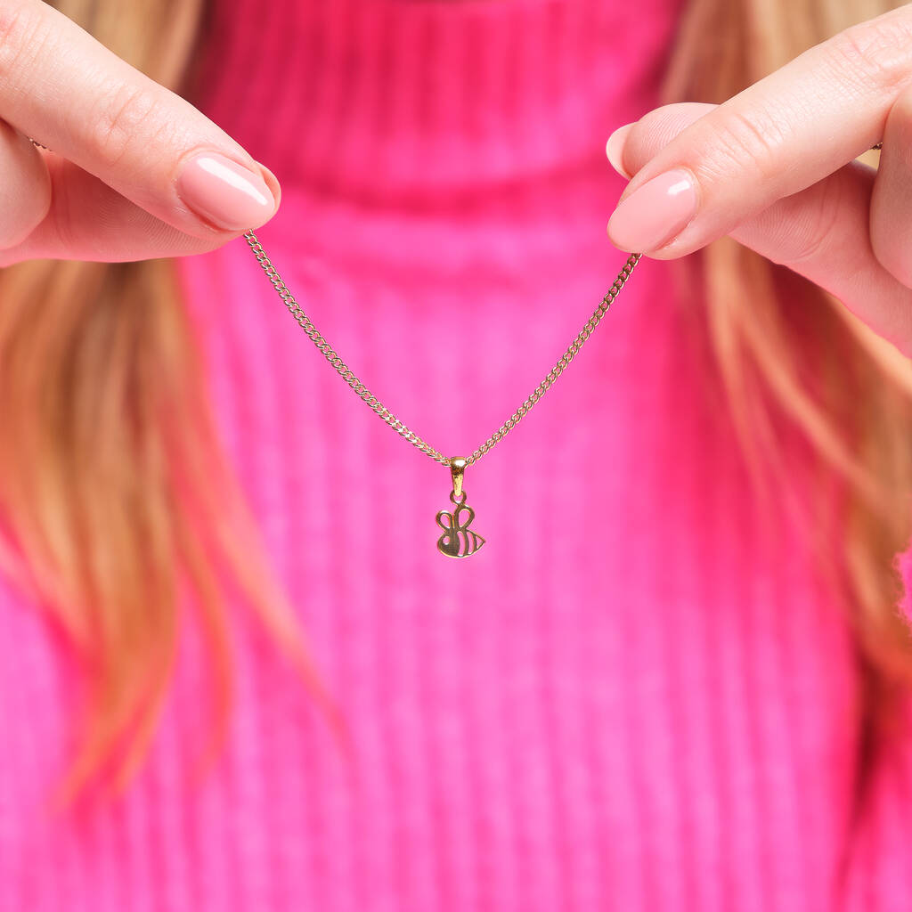 Gold Plated Bumblebee Bee Necklace