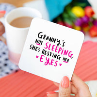 Grandma's Not Sleeping she's resting Her Eyes' Mug