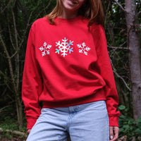 Holographic Snowflakes Christmas Jumper Sweatshirt