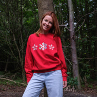 Holographic Snowflakes Christmas Jumper Sweatshirt