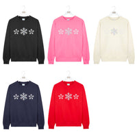 Holographic Snowflakes Christmas Jumper Sweatshirt