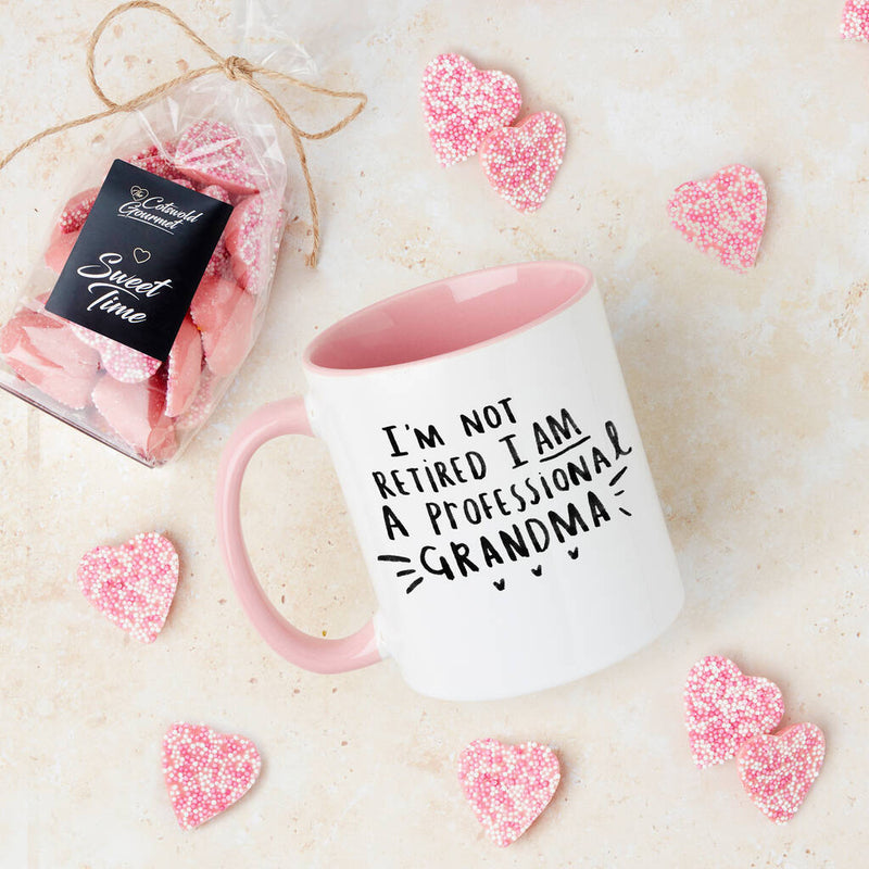 I'm Not Retired I'm A Professional Grandma Mug and Sweet Set