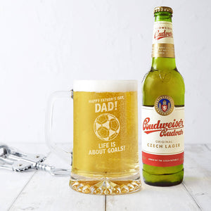 Life is About Goals! Father's Day Beer Tankard