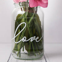 Love Glass Vase Jar