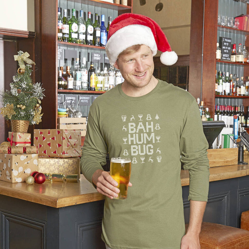 Men's Anti-Christmas Long Sleeved T-Shirt - Bah Humbug